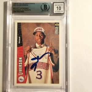 Allen Iverson Autographed Basketball Card
